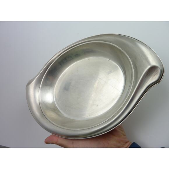 Vintage Oval Vegetables Bread Rolls Silvertone Serving Tray - Picture 6 of 6